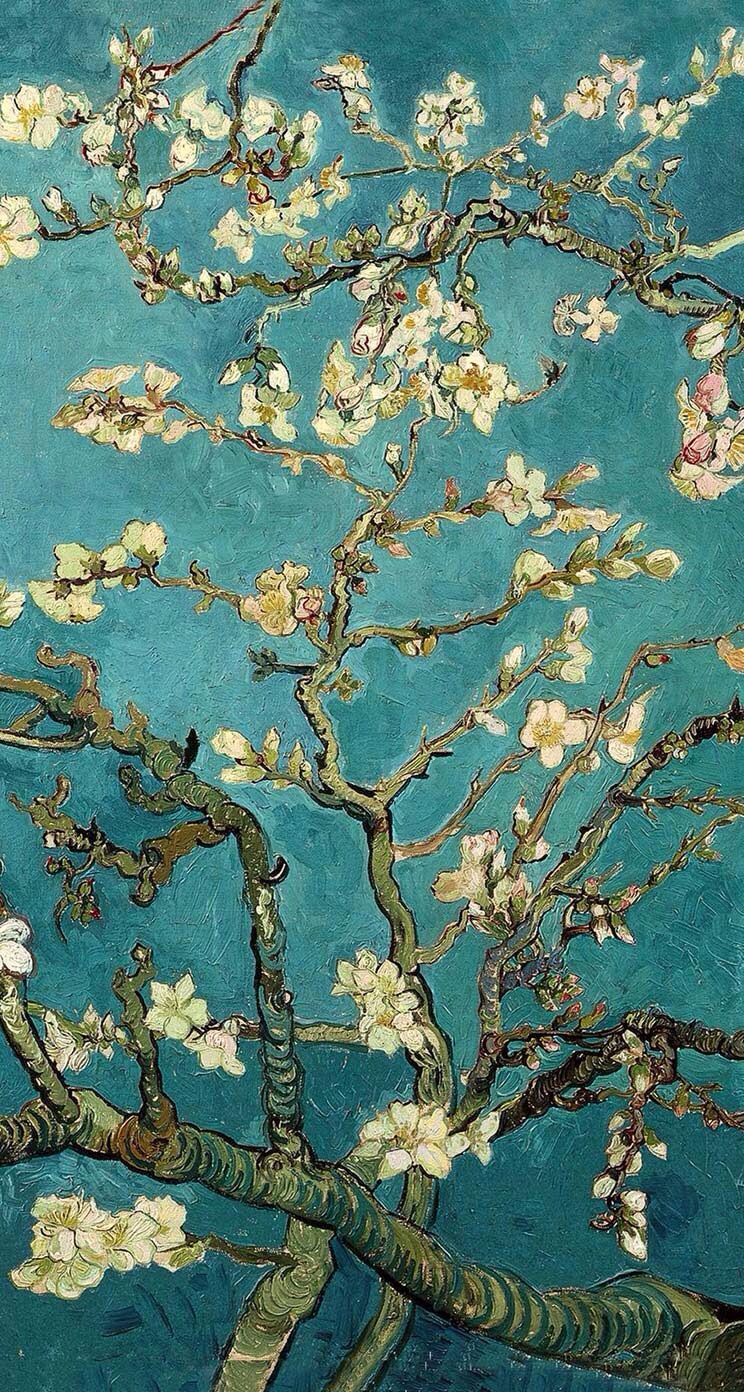 'Blossoming Almond Tree, famous post impressionism fine art oil painting by Vincent van Gogh_ ' iPhone Case by naturematters
